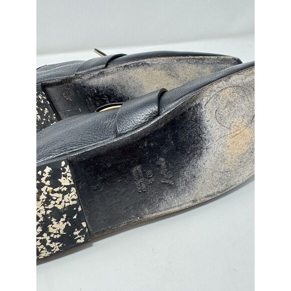 Marsell Mens Shoes Black Spatola Square Toe Leather Loafer Italian 39.5 US 6.5 main image 7